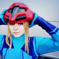 Rathalely Cosplay as Samus Aran from Metriod